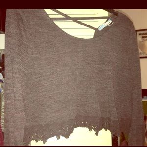 Grey crop top